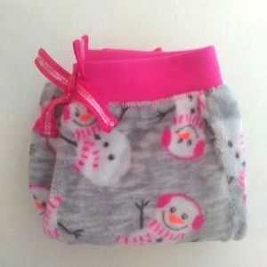 Jellifish Kids Girls Fuzzy Comfy Snowman Pants